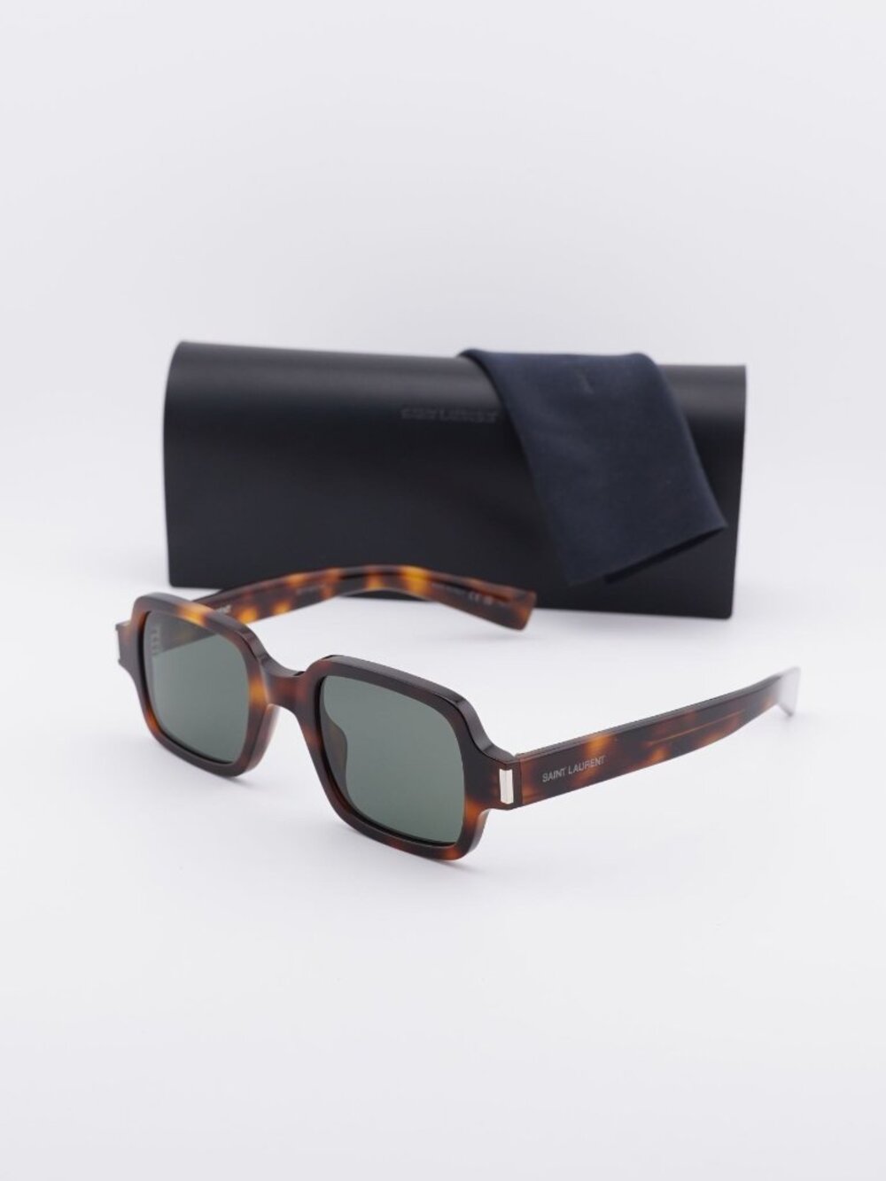 Saint Laurent SL720 003 Rectangle Sunglasses - Havana / Grey